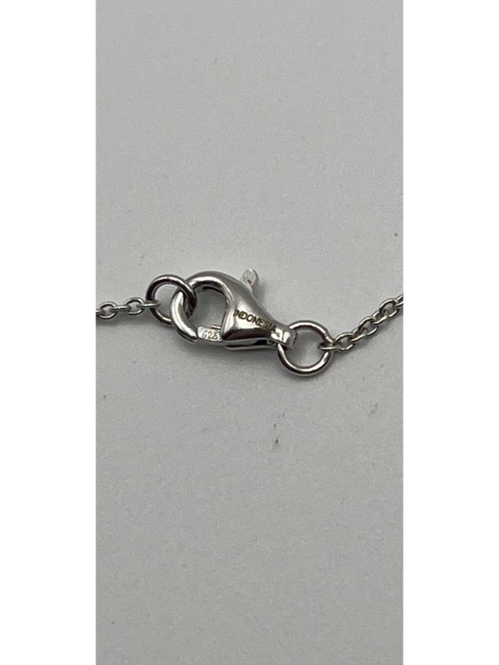 Sterling Silver Jacmel Pendent Necklace JCM CZ Art Deco Halo 18" Baguette Round - Picture 11 of 12